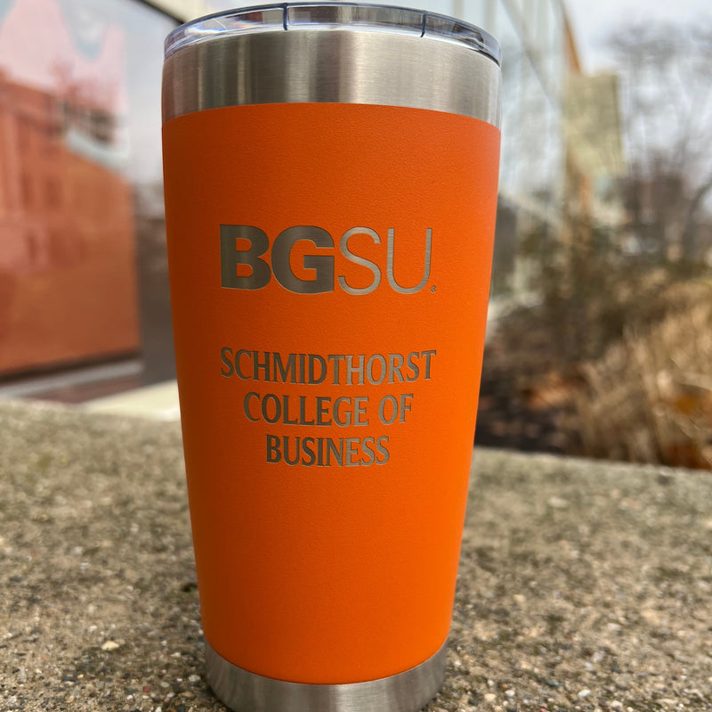 BGSU College of Business 20oz Orange Tumbler