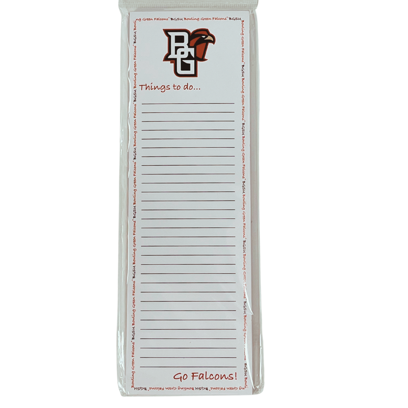 BGSU Peekaboo Things To Do List Notepad