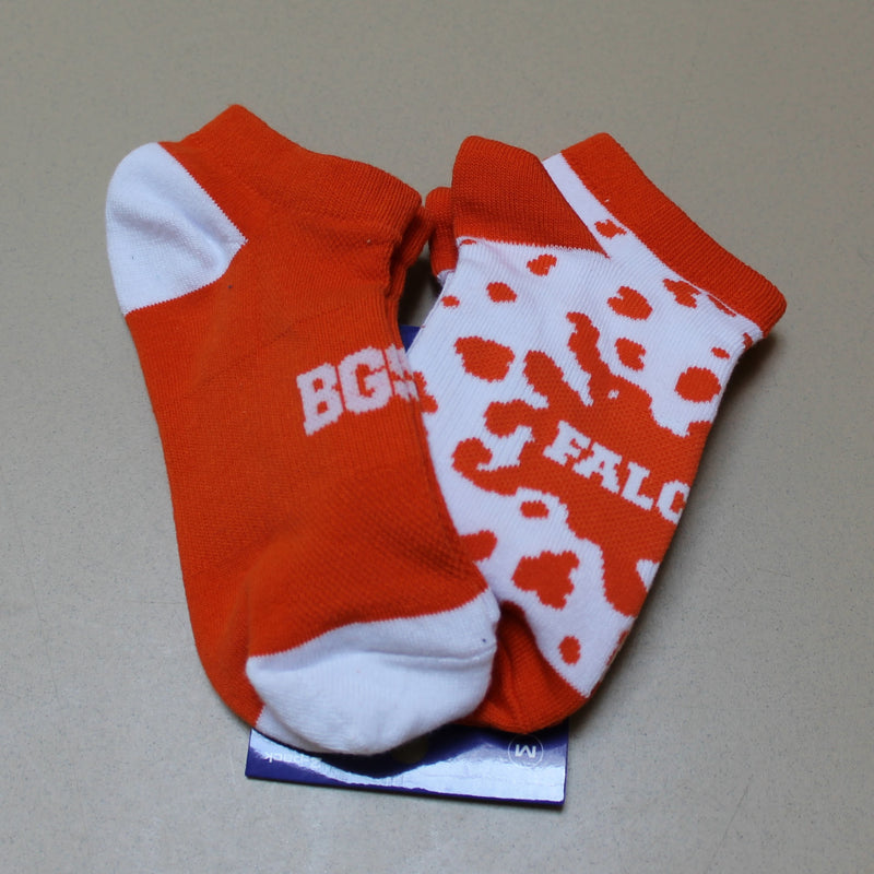 TCK BGSU Solid & Falcons Splat 2 PK Socks