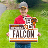 Happy Birthday Falcon Yard Sign