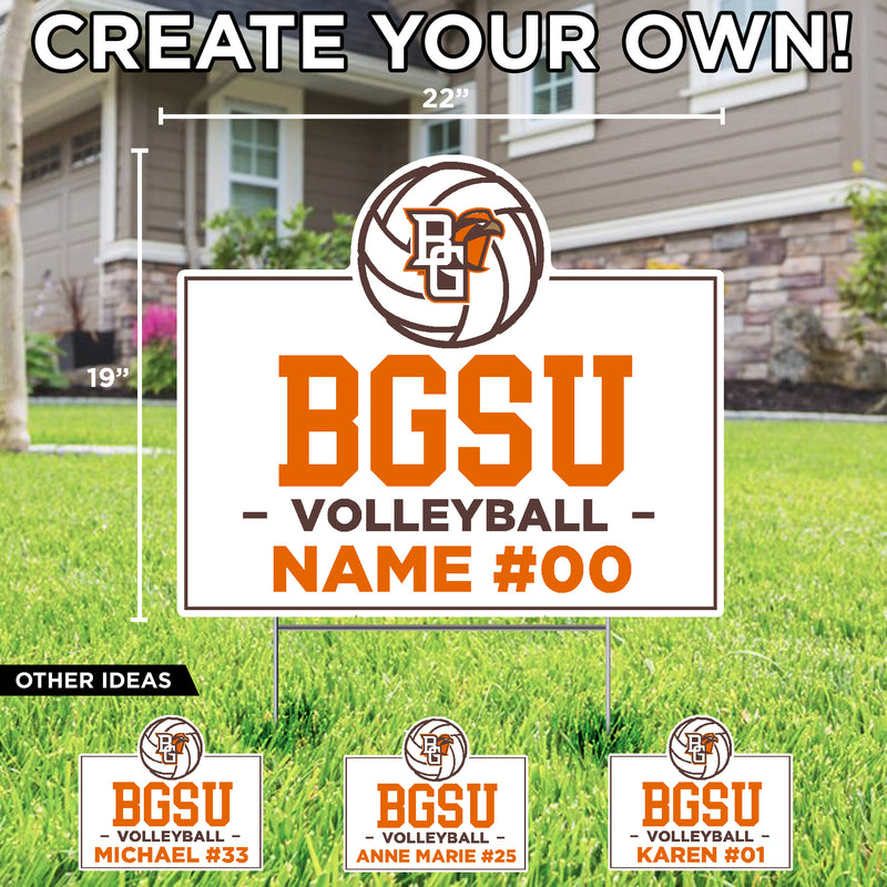 BGSU Volleyball Custom Yard Sign