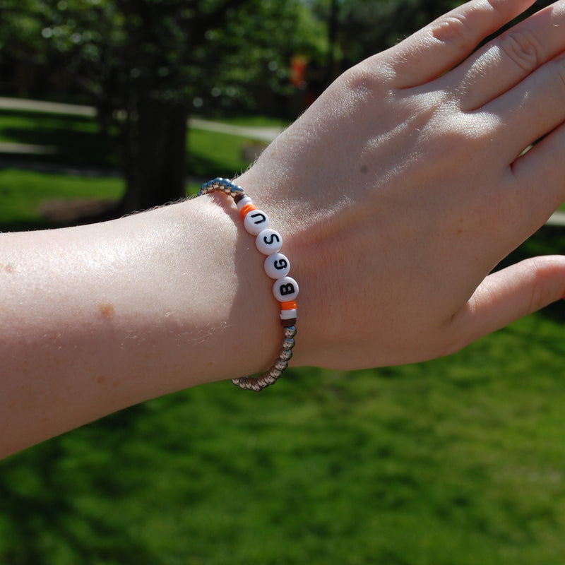 Jardine Stainless Steel Beaded Bracelet SILVER Toned