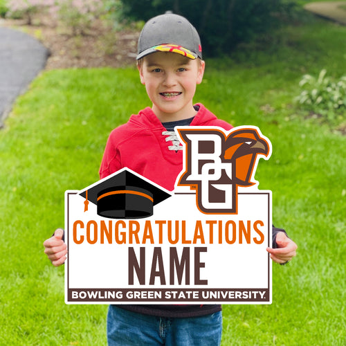 Congratulations in Orange Custom Graduation Yard Sign