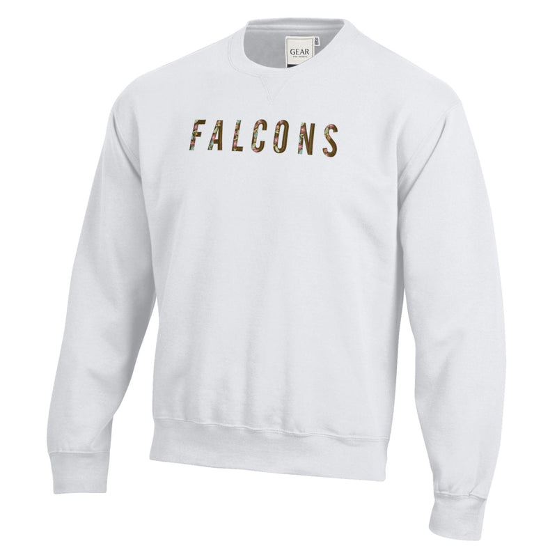 Gear Falcons Flowers Embroidered Crew