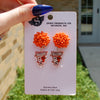 Spirit Falcons Peekaboo Pom Pom Earrings