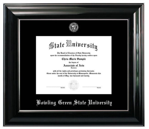 Classic Black Silver Foil Diploma Frame