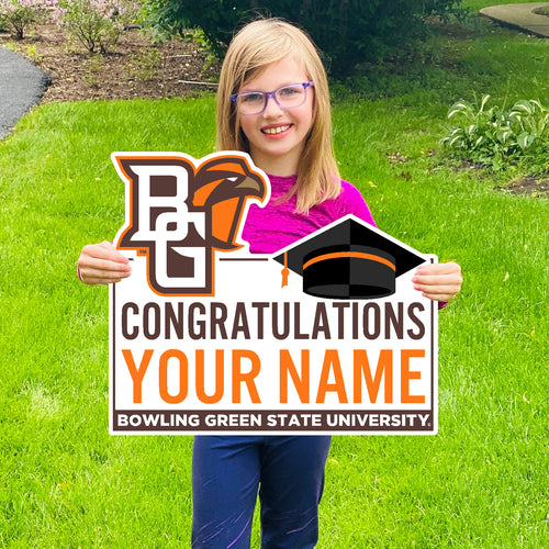 Congratulations In Brown Custom Yard Sign