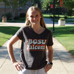 Champion Ladies BGSU Falcons Triumph SS V-neck Tee